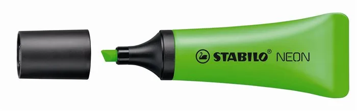 Zvýrazňovač, 2-5 mm, STABILO "Neon", zelený 2