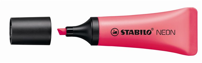 Zvýrazňovač, 2-5 mm, STABILO "Neon", ružový 2