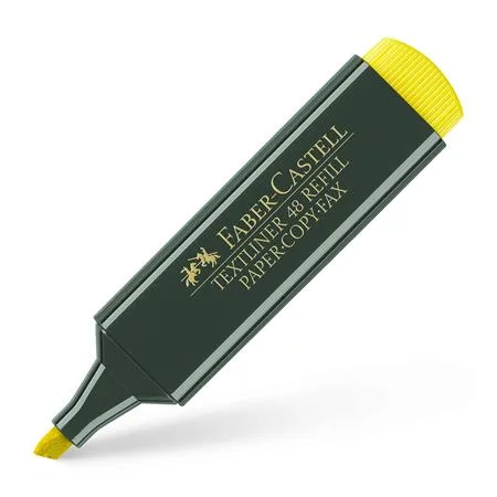 Zvýrazňovač, 1-5 mm, FABER-CASTELL, "Textliner 48", žltý 2