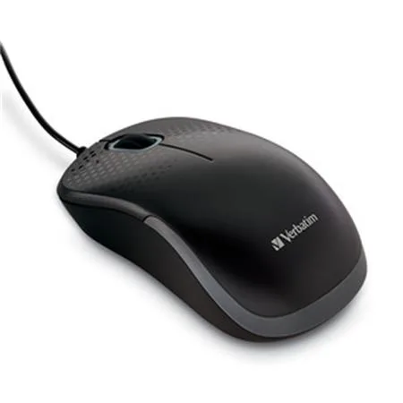 Myš, drôtová, optická, normálna veľkosť, USB, VERBATIM "Silent", čierna 2