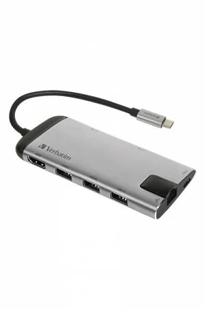 USB HUB, USB-C/USB 3.0/HDMI/Ethernet/SD/microSD, VERBATIM 4