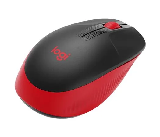 Myš, bezdrôtová, optická, USB, LOGITECH, "M190", červená 4