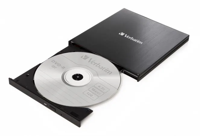 CD/DVD napaľovačka, tenká, kovové puzdro, USB 3.2 - USB-C, VERBATIM 3