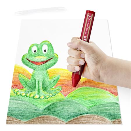 Voskovky, hrubé, šesťhranné, STAEDTLER "Noris Junior 224", 12 rôznych farieb 3