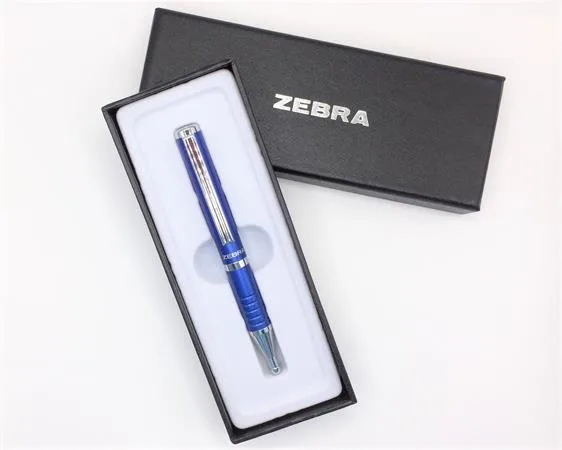 Guľôčkové pero, 0,24 mm, teleskopické telo, kovová modrá, ZEBRA "SL-F1", modrá 2