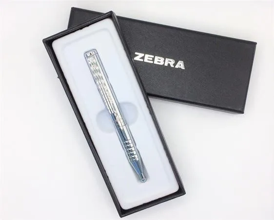 Guľôčkové pero, 0,24 mm, teleskopické, strieborné telo, ZEBRA "SL-F1", modrá 3