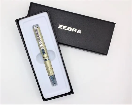 Guľôčkové pero, 0,24 mm, teleskopické, šampanské telo, ZEBRA "SL-F1", modrá 3