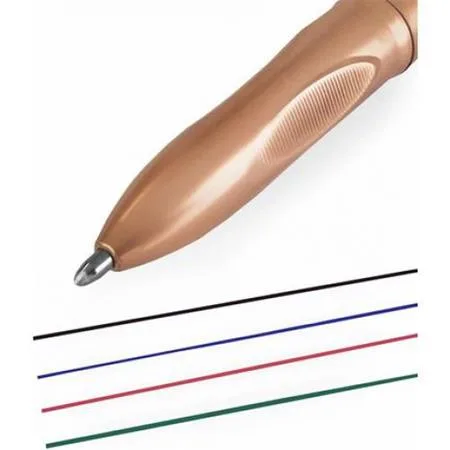 Guľôčkové pero, 0,37 mm, stláčací mechanizmus, 4-farby, ZEBRA "Smooth", rose gold 3
