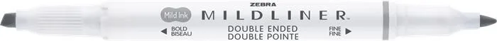 Zvýrazňovač, 1,0/3,5 mm, obojstranný, ZEBRA "Mildliner Cool & Refined", sivá 2