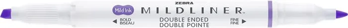 Zvýrazňovač, 1,0/3,5 mm, obojstranný, ZEBRA "Mildliner Cool & Refined", fialová 2