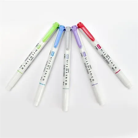 Zvýrazňovač, sada, 1,0/3,5 mm, obojstranný, ZEBRA "Mildliner Cool & Refined", 5 farieb 4