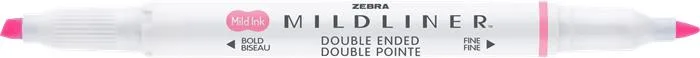 Zvýrazňovač, 1,0/3,5 mm, obojstranný, ZEBRA "Mildliner Fluorescent", ružová 2