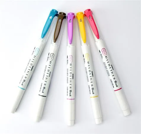 Fixky, sada, obojstranné, ZEBRA "Mildliner Warm", 5 farieb 3