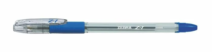 Guľôčkové pero, 0,24 mm, s vrchnákom, ZEBRA "Z-1", modrá 2