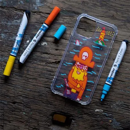 Akrylový popisovač, 2 mm, SCHNEIDER "Paint-It 310" , čierny 6