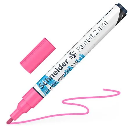 Akrylový popisovač, 2 mm, SCHNEIDER "Paint-It 310", ružový 4