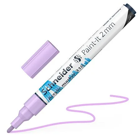 Akrylový popisovač, 2 mm, SCHNEIDER "Paint-It 310", pastelovo fialový 4