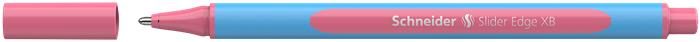 Guľôčkové pero, 0,7 mm, s vrchnákom, SCHNEIDER "Slider Edge XB Pastel", flamingo 2