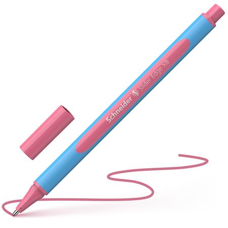 Guľôčkové pero, 0,7 mm, s vrchnákom, SCHNEIDER "Slider Edge XB Pastel", flamingo 4