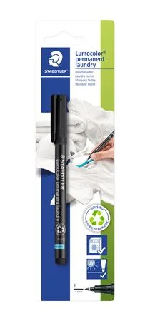 Permanentný popisovač, F, kužeľovitý, STAEDTLER "Lumocolor Laundry 319 LM", čierny 4