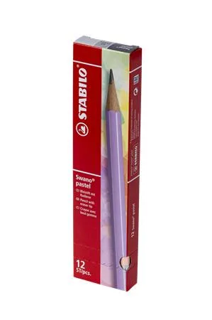 Grafitová ceruzka s gumou, HB, šesťhranná, STABILO "Swano Pastel", marhuľa 2