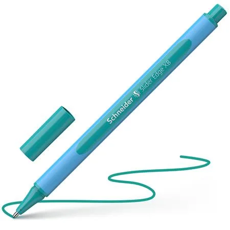 Guľôčkové pero, 0,7 mm, s vrchnákom, SCHNEIDER "Slider Edge XB Pastel", modrá 4