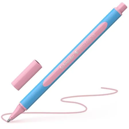 Guľôčkové pero, 0,7 mm, s vrchnákom, SCHNEIDER "Slider Edge XB Pastel", ružová 4