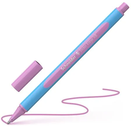 Guľôčkové pero 0,7 mm, s vrchnákom, SCHNEIDER "Slider Edge XB Pastel", fialová 4