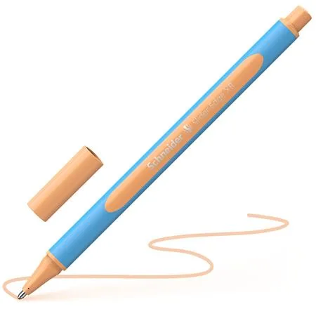 Guľôčkové pero, 0,7 mm, s vrchnákom, SCHNEIDER "Slider Edge XB Pastel", marhuľová 4