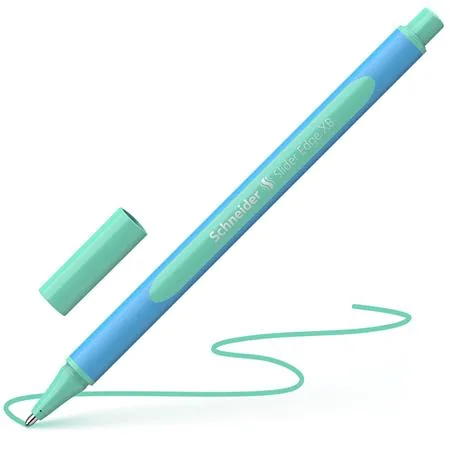 Guľôčkové pero, 0,7 mm, s vrchnákom, SCHNEIDER "Slider Edge XB Pastel", mätová 4