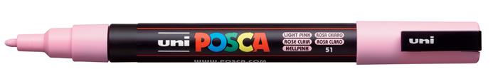 Dekoračný popisovač, 0,9-1,3 mm, UNI "Posca PC-3M", svetloružový 2