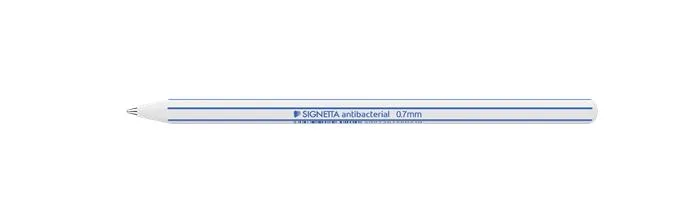 Gulôčkové pero, displej, 0,7 mm, s vrchnákom, antibakteriálne, ICO "Signetta", modrá 2