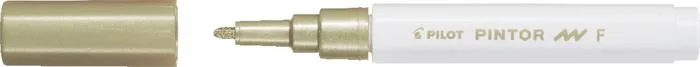 Dekoračný popisovač, 1 mm, PILOT "Pintor F", zlatá 2
