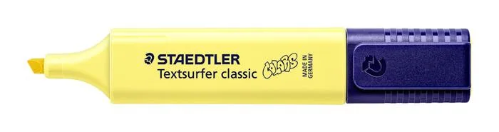 Zvýrazňovač, 1-5 mm, STAEDTLER, "Textsurfer Classic Pastel 364 C", žltý 2