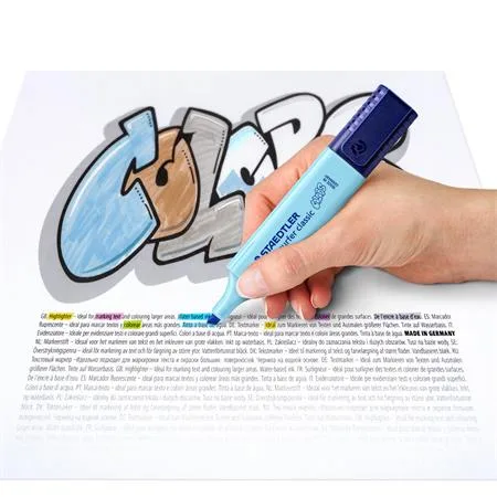Zvýrazňovač, 1-5 mm, STAEDTLER, "Textsurfer Classic Pastel 364 C", sky modrý 3
