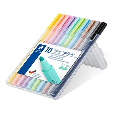 Zvýrazňovač, sada, 1-4 mm, STAEDTLER "362 C", 10 rôznych farieb 2