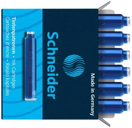 Náplň do plniacich pier, 6 ks, SCHNEIDER, kráľovská modrá 2