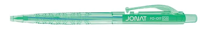 Guľôčkové pero, 0,25 mm, stláčací mechanizmus, rôzne farby tela, FLEXOFFICE "Jonat", modrá 2