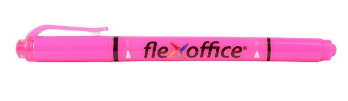 Zvýrazňovač, 1,0/4,0 mm, obojstranný, FLEXOFFICE "HL01", ružový 2