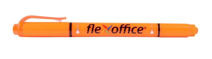 Zvýrazňovač, 1,0/4,0 mm, obojstranný, FLEXOFFICE "HL01", oranžový 2