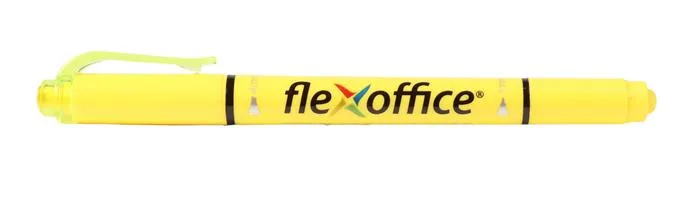 Zvýrazňovač, 1,0/4,0 mm, obojstranný, FLEXOFFICE "HL01", žltý 2