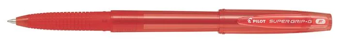 Guľôčkové pero, 0,22 mm, s vrchnákom, PILOT "Super Grip G", červené 2