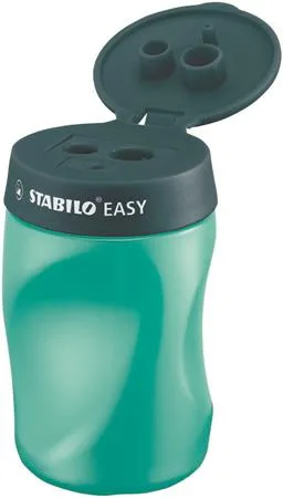 Strúhadlo, trojdierkové, so zásobníkom, pre pravákov, STABILO "Easy", olejové zelené 2
