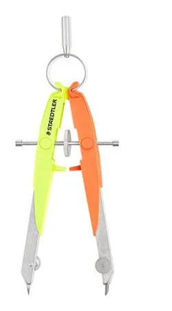 Kružidlo, sada, precízne, 2-dielna, STAEDTLER "Mars Comfort 556", neon žltá/oranžová 2
