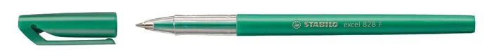 Guľôčkové pero, 0,38 mm, s vrchnákom, STABILO "Excel", zelené 2