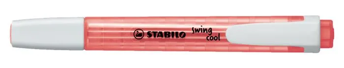 Zvýrazňovač, 1-4 mm, STABILO "Swing Cool", červený 2