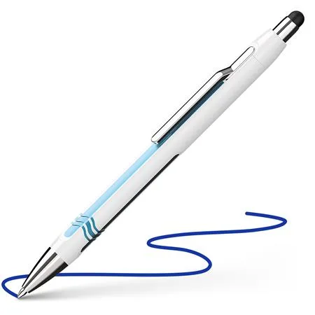Guľôčkové pero, 0,7 mm, stláčací mechanizmus, pre dotykové zariadenia, SCHNEIDER "Epsilon Touch XB", modrá 2