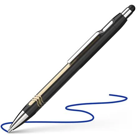 Guľôčkové pero, 0,7 mm, stláčací mechanizmus, pre dotykové zariadenia, SCHNEIDER "Epsilon Touch XB", modrá 2