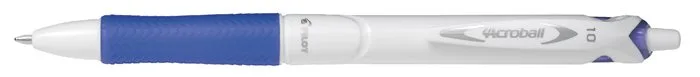 Guľôčkové pero, 0,32 mm, stláčací mechanizmus, PILOT "Acroball Pure White", modré 2