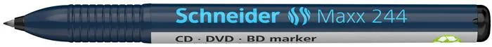 Permanentný popisovač na CD/DVD, 0,7 mm, SCHNEIDER "244", čierny 3